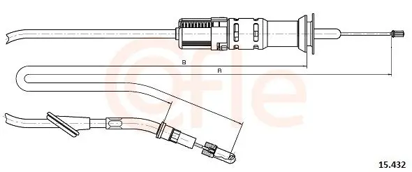 Handler.Part Clutch cable COFLE 15432 1