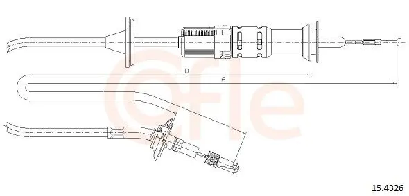 Handler.Part Clutch cable COFLE 154326 1