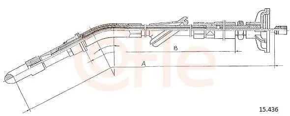 Handler.Part Clutch cable COFLE 15436 1