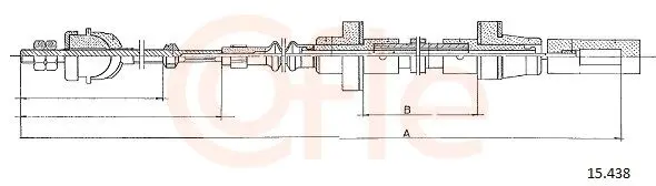 Handler.Part Clutch cable COFLE 15438 1