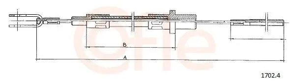 Handler.Part Clutch cable COFLE 17024 1