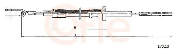 Handler.Part Clutch cable COFLE 17023 1