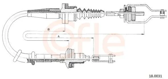 Handler.Part Clutch cable COFLE 180031 1