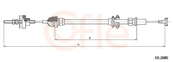 Handler.Part Clutch cable COFLE 19208E 1