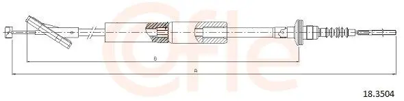 Handler.Part Clutch cable COFLE 183504 1