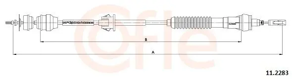 Handler.Part Clutch cable COFLE 112283 1