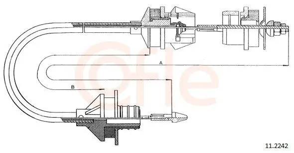 Handler.Part Clutch cable COFLE 112242 1