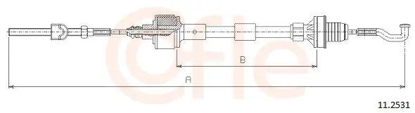 Handler.Part Clutch cable COFLE 112531 1