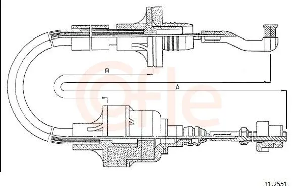 Handler.Part Clutch cable COFLE 112551 1