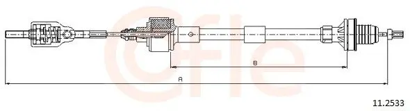 Handler.Part Clutch cable COFLE 112533 1