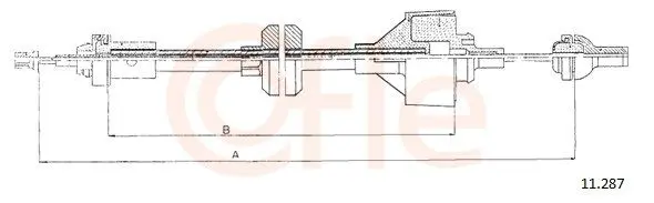 Handler.Part Clutch cable COFLE 11287 1