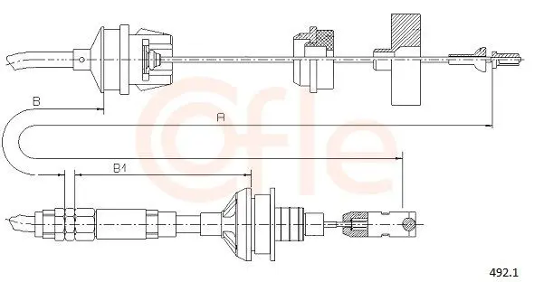 Handler.Part Clutch cable COFLE 4921 1