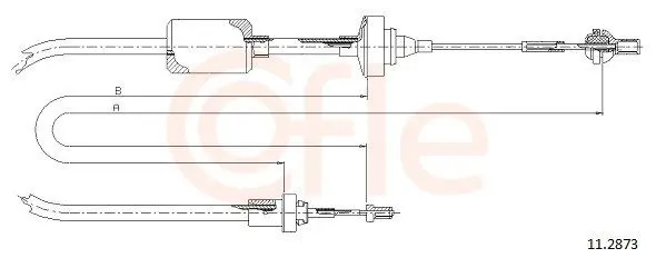 Handler.Part Clutch cable COFLE 112873 1