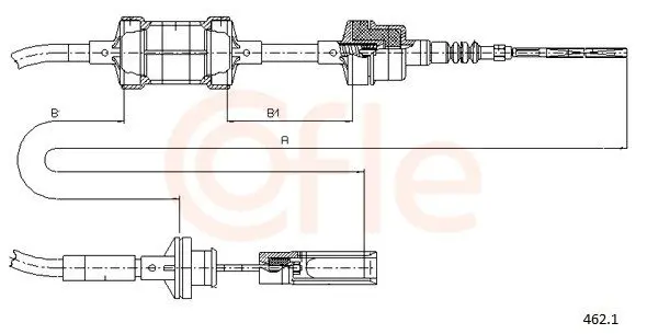 Handler.Part Clutch cable COFLE 4621 1