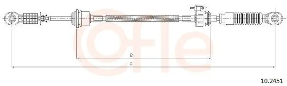 Handler.Part Cable, manual transmission COFLE 102451 1