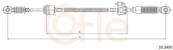 Handler.Part Cable, manual transmission COFLE 102450 1