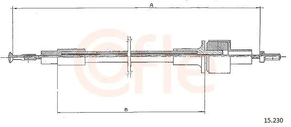 Handler.Part Clutch cable COFLE 15230 1