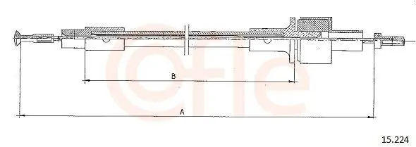 Handler.Part Clutch cable COFLE 15224 1