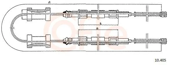 Handler.Part Cable, parking brake COFLE 10405 1