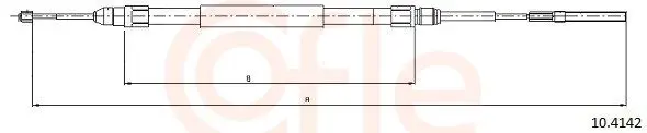 Handler.Part Cable, parking brake COFLE 104142 1