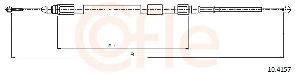 Handler.Part Cable, parking brake COFLE 104157 1