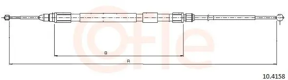 Handler.Part Cable, parking brake COFLE 104158 1