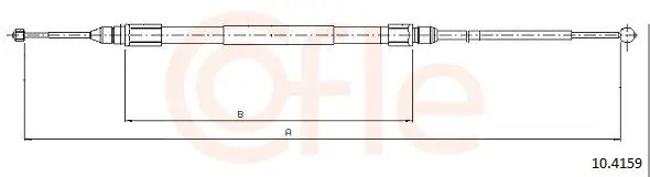 Handler.Part Cable, parking brake COFLE 104159 1