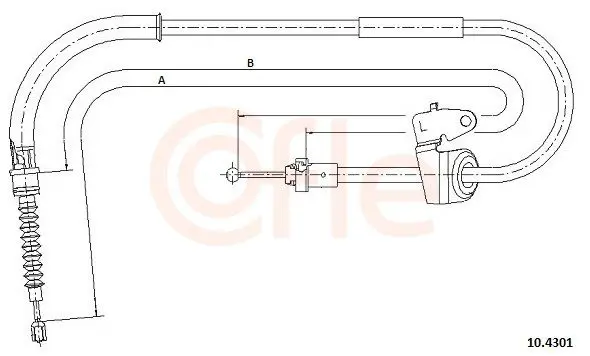 Handler.Part Cable, parking brake COFLE 104301 1