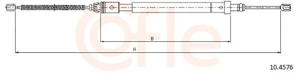 Handler.Part Cable, parking brake COFLE 104576 1