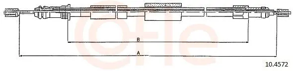 Handler.Part Cable, parking brake COFLE 104572 1