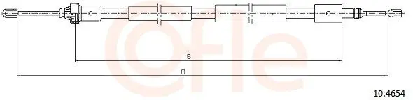 Handler.Part Cable, parking brake COFLE 104654 1