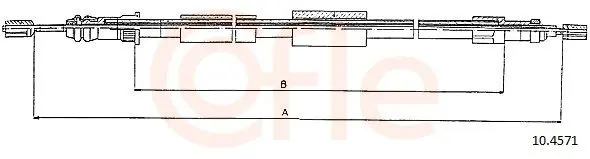 Handler.Part Cable, parking brake COFLE 104571 1