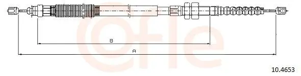 Handler.Part Cable, parking brake COFLE 104653 1