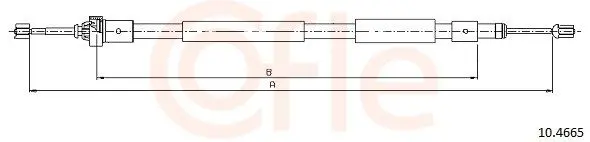 Handler.Part Cable, parking brake COFLE 104665 1