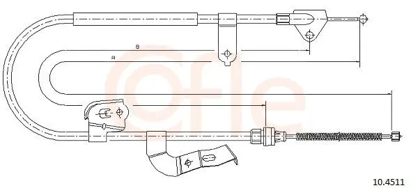 Handler.Part Cable, parking brake COFLE 104511 1