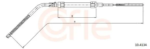 Handler.Part Cable, parking brake COFLE 104134 1