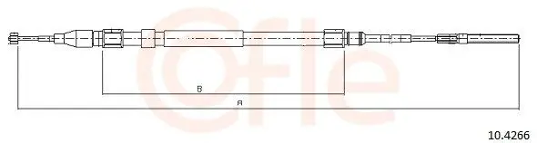 Handler.Part Cable, parking brake COFLE 104266 1