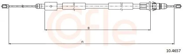 Handler.Part Cable, parking brake COFLE 104657 1