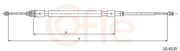 Handler.Part Cable, parking brake COFLE 104520 1