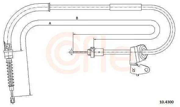 Handler.Part Cable, parking brake COFLE 104300 1