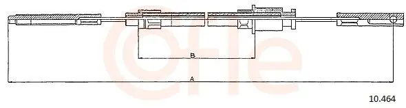 Handler.Part Cable, parking brake COFLE 10464 1