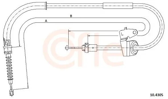 Handler.Part Cable, parking brake COFLE 104305 1