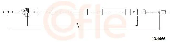 Handler.Part Cable, parking brake COFLE 104666 1