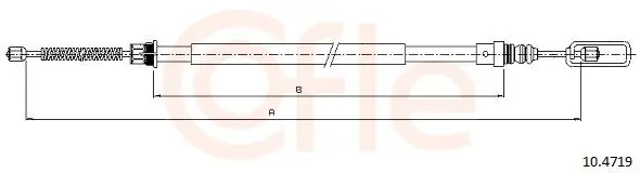 Handler.Part Cable, parking brake COFLE 104719 1