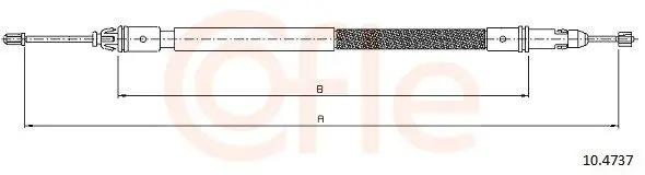 Handler.Part Cable, parking brake COFLE 104737 1