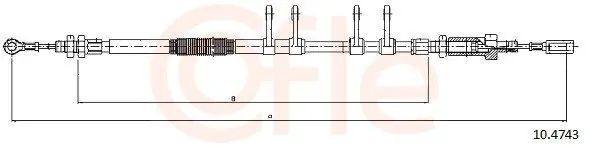 Handler.Part Cable, parking brake COFLE 104743 1