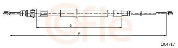 Handler.Part Cable, parking brake COFLE 104717 1