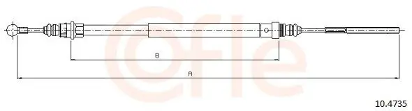 Handler.Part Cable, parking brake COFLE 104735 1