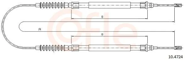 Handler.Part Cable, parking brake COFLE 104724 1