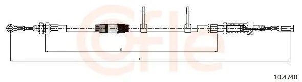 Handler.Part Cable, parking brake COFLE 104740 1